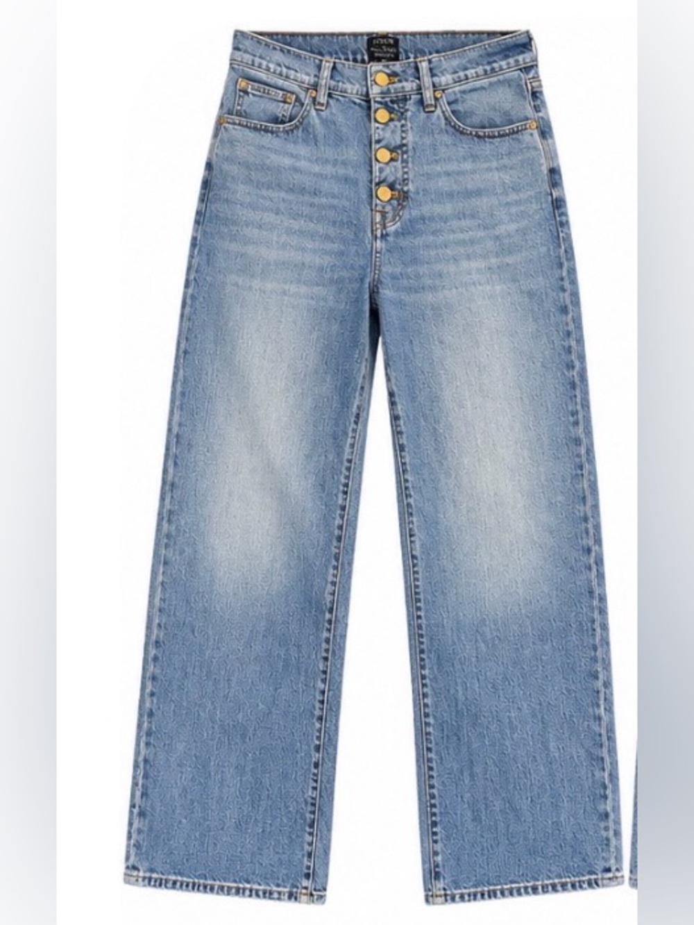 J.Crew Full Length Wide Leg Jeans Size 29 High Rise Button Fly Medium Wash